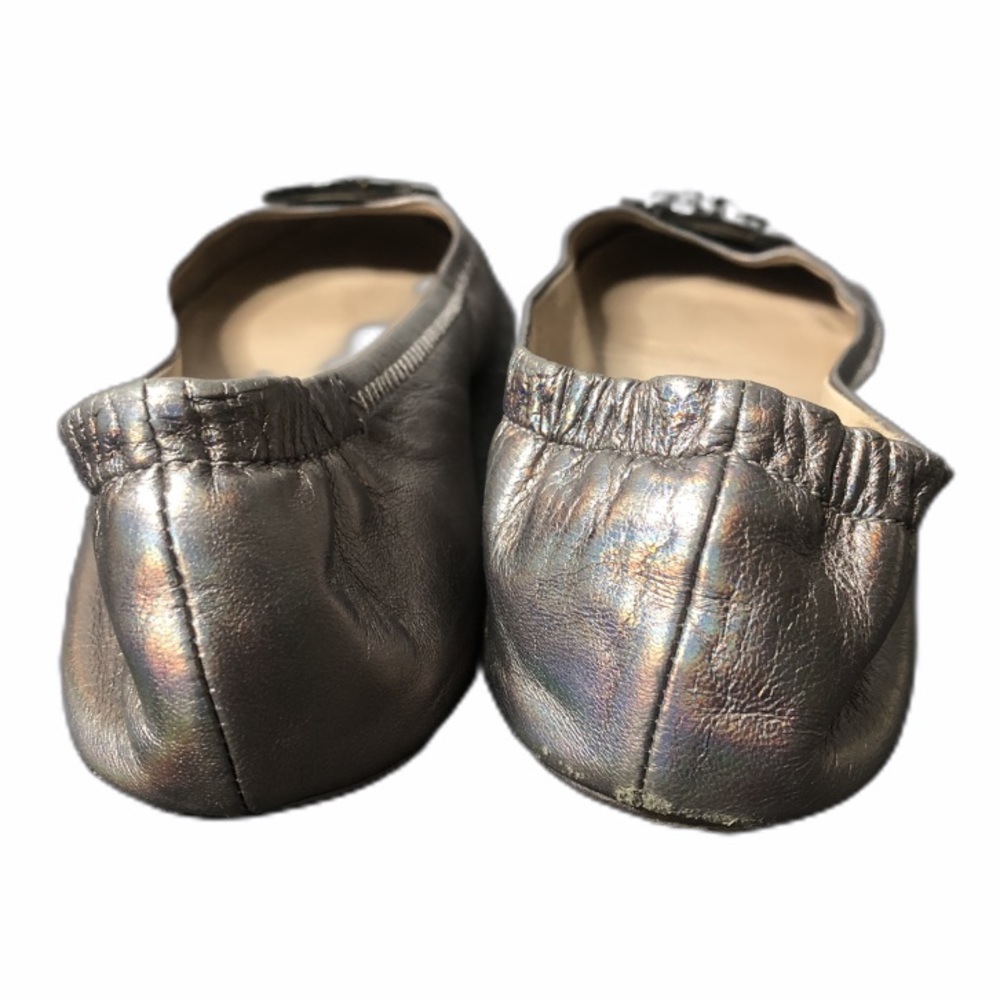 TORY BURCH Reva silver leather ballet flats - Picture 8 of 9